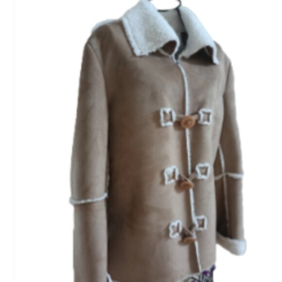 Abby & Friends Jacket Faux Fur Coat M - Picture 3 of 17